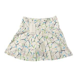 Athleta Ace Printed Tennis Skort Womens‎ Small White Multi Built-In Shorts Golf